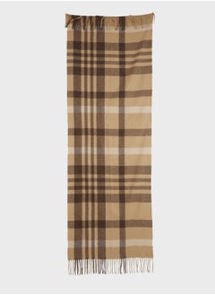 Buy Fringed Check Scarf in UAE