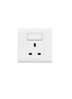 Buy Legrand Belanko 13A Sinlge Switch Socket, UK Standard 617041 in UAE