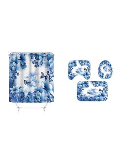 Buy 3D Shower Curtain Carpet Set of Four in UAE