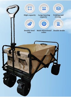 Buy Foldable Multifunctional Outdoor Wagon Shopping Cart in UAE