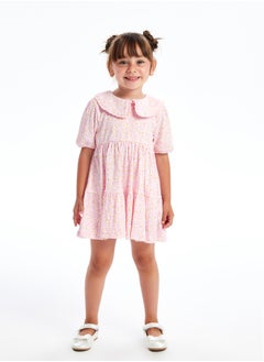 اشتري Bebe Collar Short Sleeve Floral Patterned Baby Girl Dress في مصر