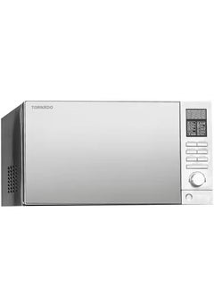 Buy TORNADO Microwave Grill 25 Liter 900 Watt 10 Menus Silver MOM-C25BBE-S in Egypt