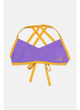 اشتري Women Non,Padded Non,Wire Bikini Top, Purple and Mustard في السعودية