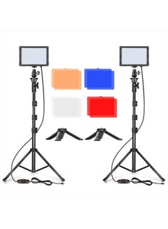 Buy Emart Led Photo Fill Light Dimmable 5600k & Color Filter with 51inch Adjustable Stand, Portable Studio Lights for Photoshoot, Photography Video Lighting for Video Recording Streaming Filming in UAE
