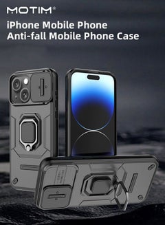 Buy For iPhone 15 Case with Magnetic Invisible Stand, Compatible with MagSafe, Phone Cover with Lens Protection Shockproof Phone Shell in UAE
