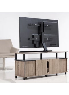 Buy Contemporary Aluminum Pedestal Tabletop TV Stand – Desktop Mount for a Sleek, Modern Look in UAE