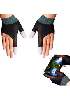 اشتري Gaming Gloves The latest silver fiber G1 material breathable Sweatproof Finger Gloves Touch Screen Game Controller Thumb Finger Case for PUBG Mobile Phone Games AccessoriesA pair في الامارات