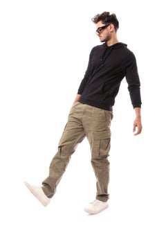 اشتري Slip On Solid Comfy Hoodie_Black في مصر