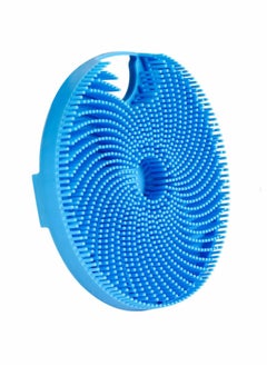 اشتري Silicone Body Brush Shower Bath Body Scrubber with Soft Bristles Deep Cleansing and Gentle Exfoliating in Shower Blue في الامارات