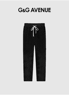 Buy Spring and autumn New High Quality Men's Drawstring Casual Sports Pants Black Jogging Fashion Pure Cotton Exercise Outdoor Versatile Drawstring Elastic Sports Pants in Saudi Arabia