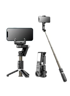 Buy New Q18 Phone Stabilizer Selfie Stick Panorama Anti-Shake Live LightQ18 panoramic stabilizer Black Q18 panoramic stabilizer Black in Saudi Arabia