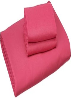 Buy NICE HOME Fitting Bed Sheet Set - 2 Pillow Cases and 1 Bed Sheet - Size 100x200cm Fuschia in Egypt