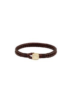 اشتري HUGO BOSS JEWELRY SEAL MENS LEATHER BRACELET - 1580667M في السعودية