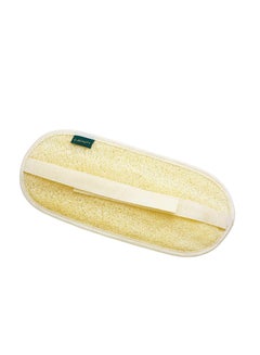 Buy G-Beauty GBY-019 Natural Oval Double Face Massage Loofah With Fabric Handle For Bath Spa and Shower - Beige in UAE