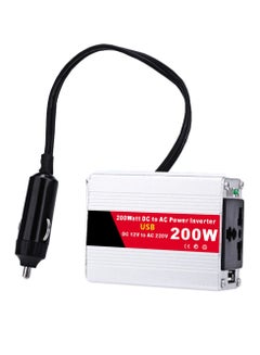 Buy Car Power Inverter 200W 12V DC To 220V AC Cigarette Lighter Power Supply Inverter Adapter Fast Charging in Saudi Arabia