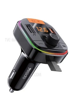 Buy YESIDO Y45 Bluetooth 5.0 Wireless FM Transmitter PD + QC 3.0 Dual USB Car Charger with Colorful Light in Egypt