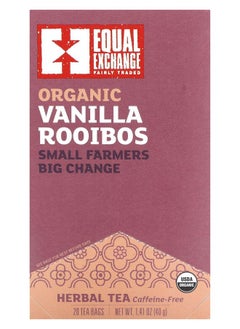 اشتري Organic Vanilla Rooibos Herbal Tea Caffeine-Free 20 Tea Bags 1.41 oz (40 g) في الامارات