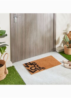 Buy Welcome Print Coir Doormat With Latex Back 75 x 40 cm in UAE