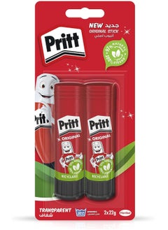 Buy Pritt Glue Stick, Safe & Child-Friendly Craft Glue For Arts & Crafts Activities, Strong-Hold Adhesive For School & Office Supplies, 2X22G Pritt Stick in UAE