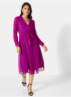 Buy Belted Long Sleeve Midi Dress in Egypt