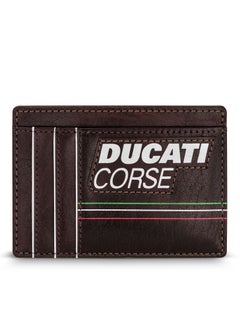 اشتري Ducati Corse Stile Brown Genuine Leather Card Holder For Men - DTLGD2200602 في الامارات