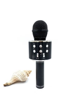 Buy M MIAOYAN new WS858 karaoke wireless bluetooth microphone home singing microphone audio handheld KTV black in Saudi Arabia