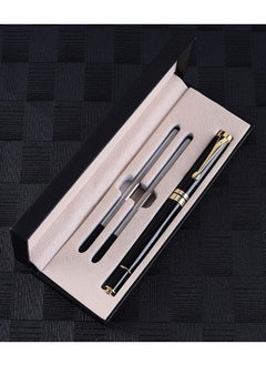 Buy Expert Ballpoint Pen Black with Chrome Trim Luxury Line 0.5mm Tip Come 2 Pieces Ink Refill Nice BallPens Classy Gift Box for Student Executive Office in Saudi Arabia