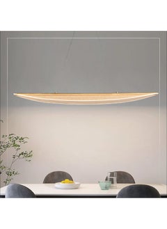 Buy Ultra-Thin Acrylic Chandelier 6575 With 3 Brightness Levels Strip Hanging Lamp | Modern Dimmable LED Nordic Simple Drop Lights for Kitchen and Dining Room in Saudi Arabia