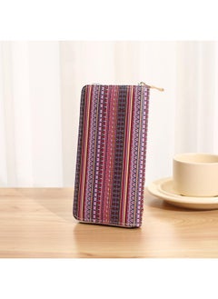 اشتري New Ethnic Style Digital Printing Single Zipper Women's Wallet Multi-functional Large Capacity Clutch Mobile Phone Bag في السعودية