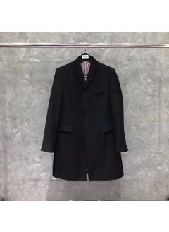 Buy Mens Autumn Winter Casual Fashion Trench CoatBlack Black in UAE