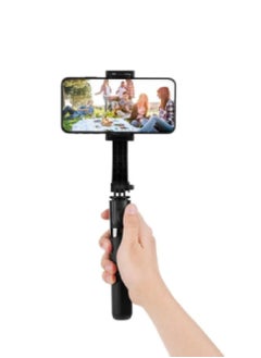 Buy Selfie Stick for Smartphones with Gimbal L08 Technology Black in Saudi Arabia