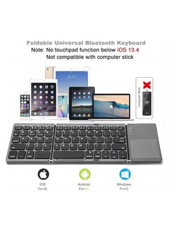 Buy Ultra Thin Mini Bluetooth Foldable Keyboard Wireless With Touchpad in UAE