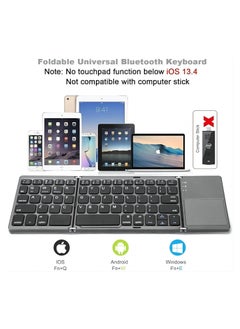 Buy Ultra Thin Mini Bluetooth Foldable Keyboard Wireless With Touchpad in UAE