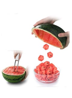 اشتري 304 Stainless Steel Blade Watermelon Cutter Household Fruit Divider, Watermelon Melon Fresh Chopper Kitchen Gadgets في الامارات