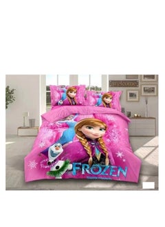 اشتري 3D Comforters Queen Size Cartoon characters bedding set with fixed duvet insert, fitted bedsheet and pillowcase, 4-Pieces set QU2 في الامارات