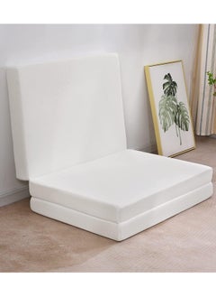 Buy COMFY FOLDING SEMI MEDICATED PORTABLE MATTRESS WHITE SINGLE 44 in UAE