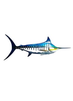 Buy High Quality Metal Fish Wall Decoration, Outdoor and Indoor Art Sculpture, Colorful Gradient Marine Life Pendant, Family Garden Bedroom Pendant ( Size : 25CM) in Saudi Arabia