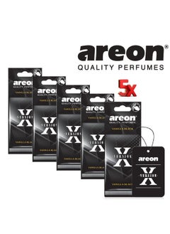 اشتري Hanging X Version Car Air Freshener With Vanilla Black Scent 5 pieces في السعودية