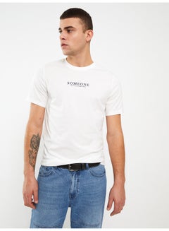 اشتري Crew Neck Short Sleeve Printed Combed Cotton Men's T-shirt في مصر