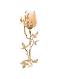 Buy Mural Votive Candle Holder, Gold - 12x38 cm in UAE