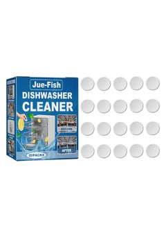 Buy Washing Machine And Dishwasher Cleaning Tablets, 20 Pack Deep Cleaning Descaler Pods for Dish Washer Machine, Heavy Duty, Septic Safe, Natural Limescale Remover, Calcium, Odor, Smell in Saudi Arabia