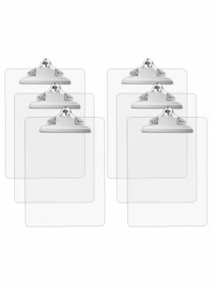 اشتري Plastic Clipboards, Multi Pack Clipboard Transparent Strong Holds 100 Sheets, Acrylic Clipboards Big Clip Board Clips 12.5 x 9 Inch (Set of 6) في السعودية