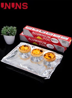 Buy Aluminum Foil,2 Rolls Heavy Duty Aluminium Foil Silver For Grilling,Roasting,Baking,And Food Storage,Preserve Freshness in UAE