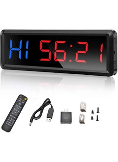 Buy Gym Timer,LED Workout Clock Count Down/Up Clock,Ultra-Clear Digital Display Workout Metal Stopwatch, Multi-Scenes led Timer with Remote. in UAE