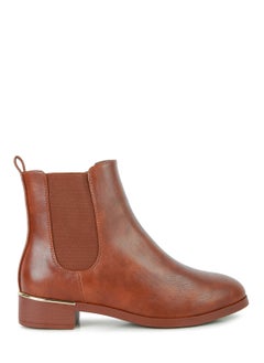 Buy Brown Winter Basic Ankle Boot in UAE