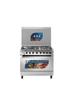 Buy General Supreme Gas Cooker, 5 burners 90*60 cm, full safety, Steel, Egypt, GS9060FNGS in Saudi Arabia