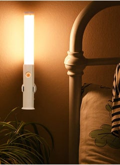 Buy USB Rechargeable Wall Light, Magnetic Night Light Cordless Motion Sensor with Magnetised Base Sheet and Bracket for Bedroom Kitchen Closet Hallway Wardrobe Stairway in UAE