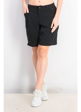 اشتري Women Sportswear Fit Plain Hiking Shorts, Black في الامارات