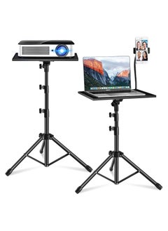 اشتري Projector stand, Laptop stand Tripod Adjustable Height 17.7 to 47.2 Inch with Gooseneck Phone Holder, Portable Projector Stand Tripod for Outdoor Movies-Detachable Computer DJ Racks Holder Mount في الامارات