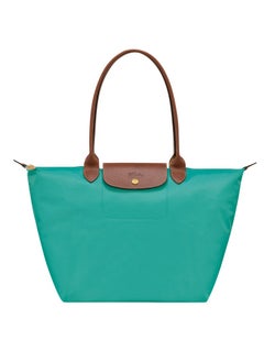 Buy Longchamp women's large handbag, handbag, shoulder bag, turquoise blue classic in Saudi Arabia